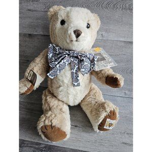 Vtg House of Nisbet Jack's Teddy Bear Jointed Crushed Alpaca Plush 15" 571 Tags